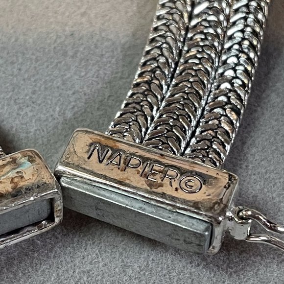 Napier Vintage Silverplate Filigree Chain Bracelet - Picture 6 of 9